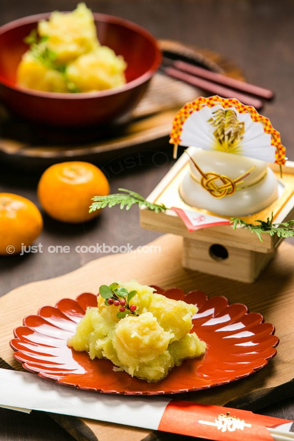 Kuri Kinton (Candied Chestnuts with Sweet Potatoes) | JustOneCookbook.com