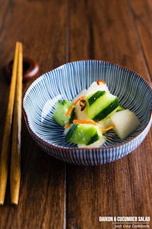 daikon and cucumber salad with shio koji | Just One Cookbook