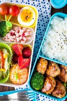 Chicken Meatball Bento | Easy Japanese Recipes at JustOneCookbook.com