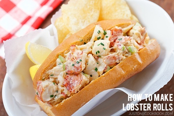 Get this delicious and easy-to-follow Lobster Roll recipe on JustOneCookbook.com. Sweet, succulent lobster meat coated with spicy mayo is piled into a buttery toasted bun!