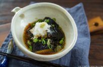Deep Fried Eggplant in Light Broth (Eggplant Agebitashi) | Easy Japanese Recipes at JustOneCookbook.com