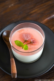 Cherry Blossom Milk Pudding | Easy Japanese Recipes at JustOneCookbook.com