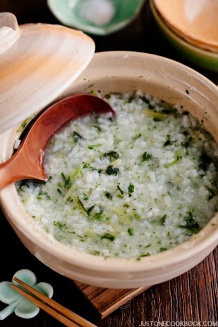 Nanakusa Gayu (Japanese Seven Herb Rice Porridge) 七草粥 | Easy Japanese Recipes at JustOneCookbook.com