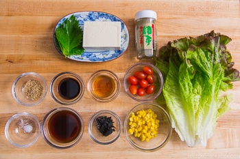 Tofu Salad with Ponzu Sesame Dressing Ingredients