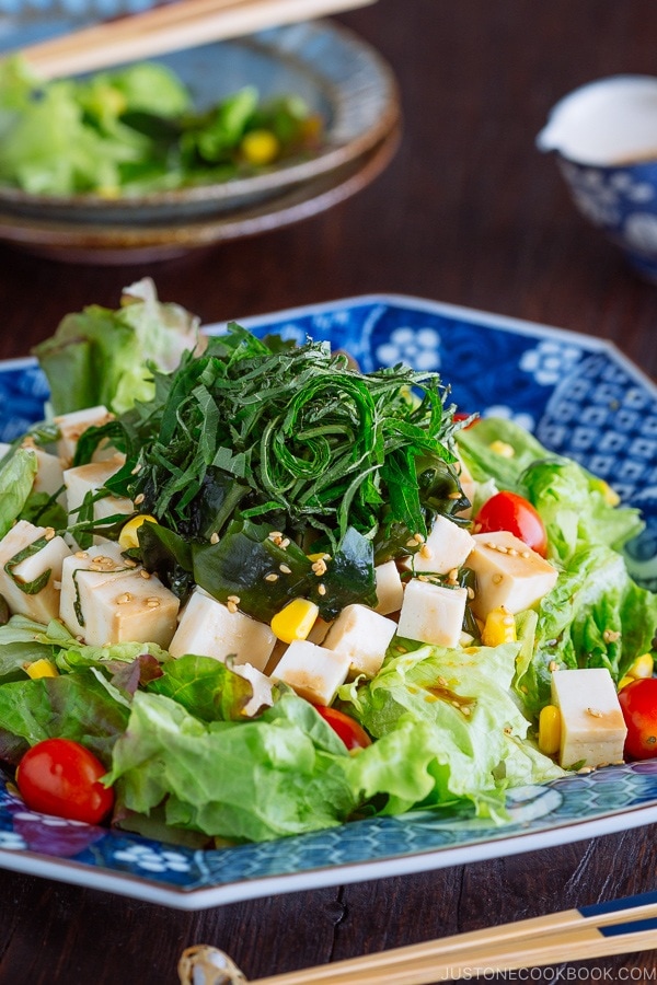 Tofu Salad with Sesame Ponzu Dressing 豆腐サラダ • Just One Cookbook
