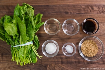 Spinach Gomaae Ingredients