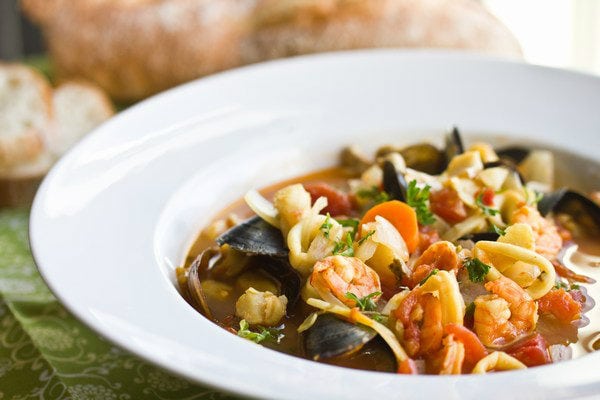 Bouillabaisse with bread