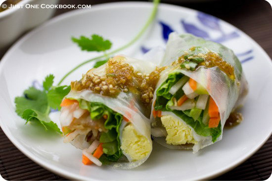 Spring Rolls with Sesame Ponzu Vinaigrette III