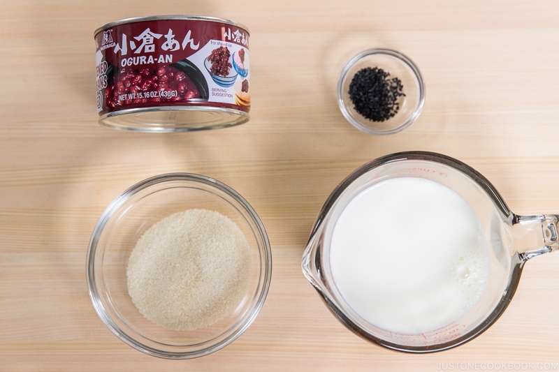 Red Bean Ice Cream-Ingredients