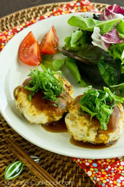 Chicken & Tofu Hamburger Steak | Easy Japanese Recipes at JustOneCookbook.com