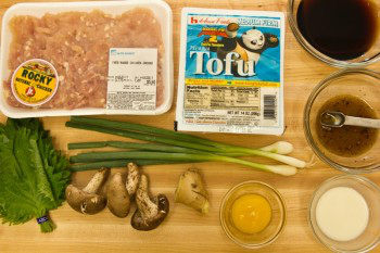 Chicken & Tofu Hamburger Steak Ingredients