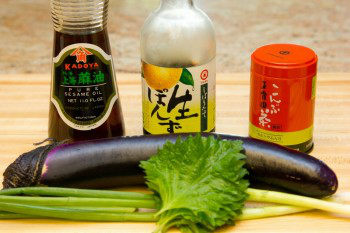 Eggplant with Sesame Ponzu Sauce Ingredients