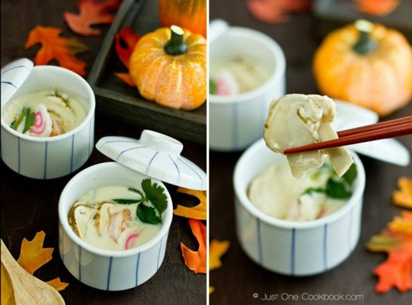 Chawanmushi with Matsutake Mushroom in cups.