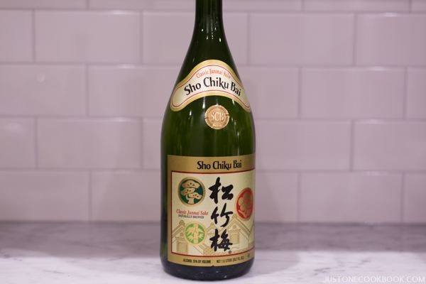 Sake in a bottle.