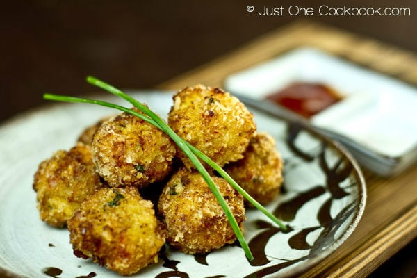  Deep Fried Shrimp Ball on a plate.