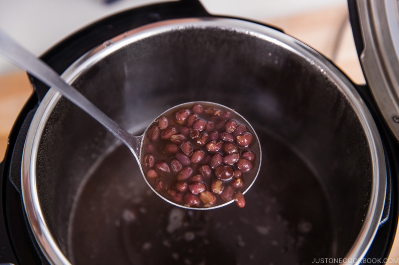 Zenzai red bean in an Instant Pot