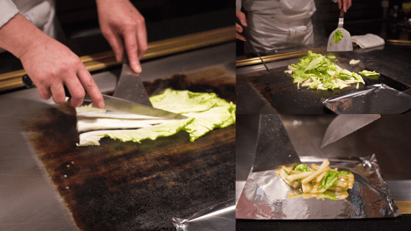 stir fry cabbage teppanyaki