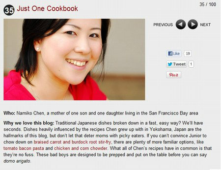 Babble Top 100 Mom Food Blogs 2012