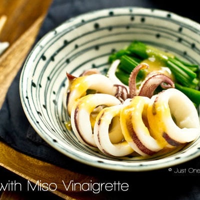 Boiled Squid with Miso Vinaigrette | Just One Cookbook