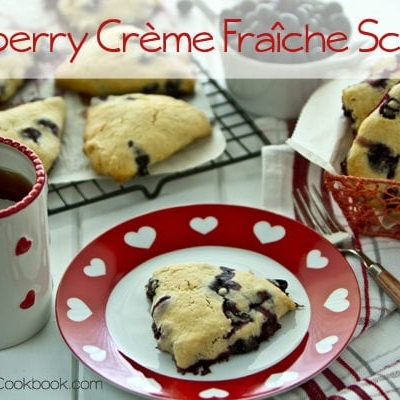 Blueberry Creme Fraiche Scones | JustOneCookbook.com