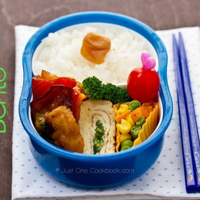 Chicken Nanban Bento on a table.