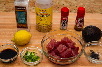 Tuna Poke Ingredients