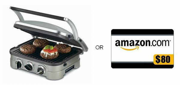 Cuisinart GR-4N 5-in-1 Griddler or $80 Amazon Gift Card Giveaway