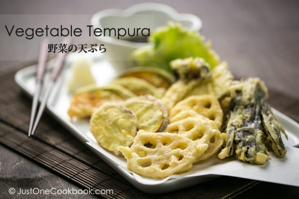 Vegetable Tempura on a plate.