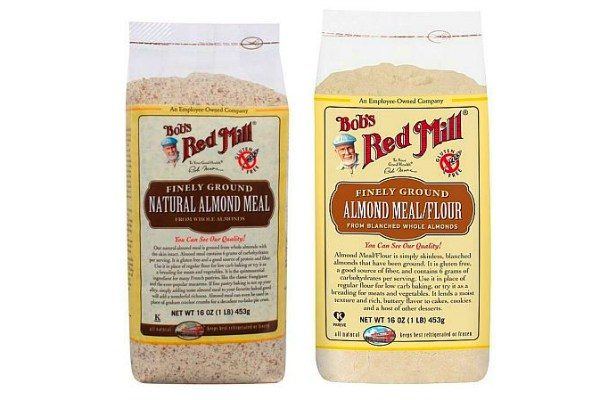 Almond Meal and Almond Flour in packages.