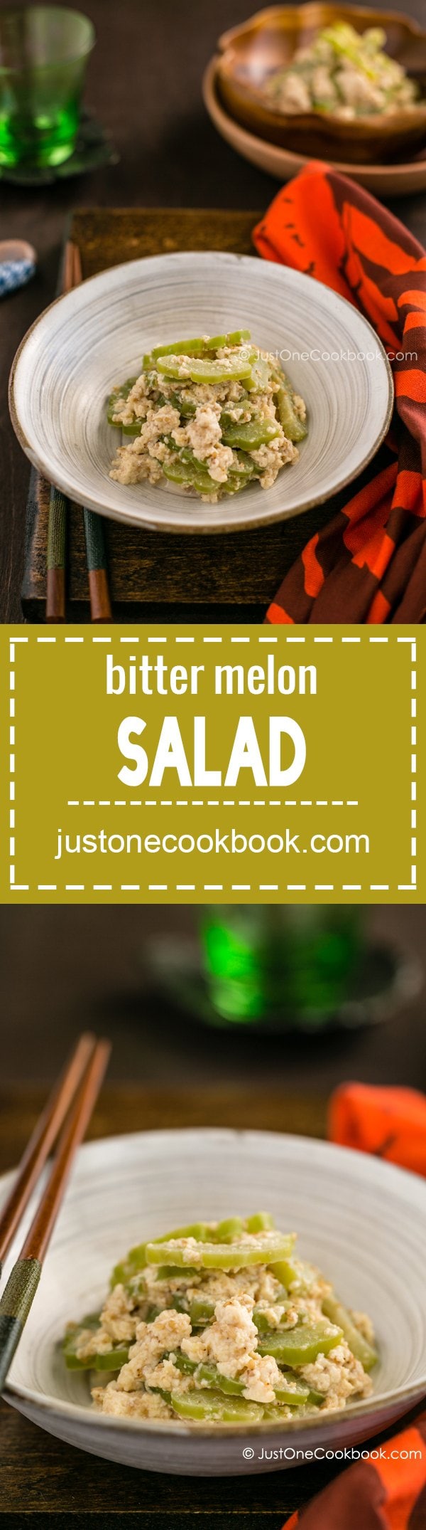 Bitter Melon Salad ゴーヤの白和え • Just One Cookbook