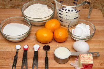 Meyer Lemon Pound Cake Ingredients