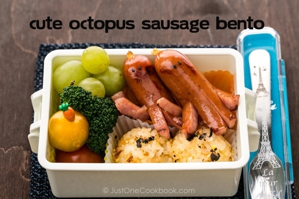 Cute Octopus Sausage Bento | JustOneCookbook.com