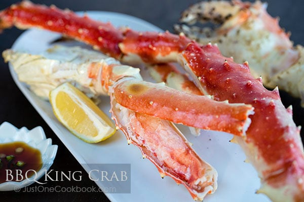 BBQ King Crab on a plate.