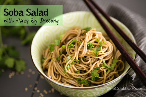 Soba Salad with Honey Soy Dressing | JustOneCookbook.com