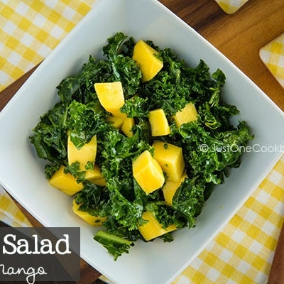 Massaged Kale Salad with Mango | Easy Japanese Recipes at JustOneCookbook.com