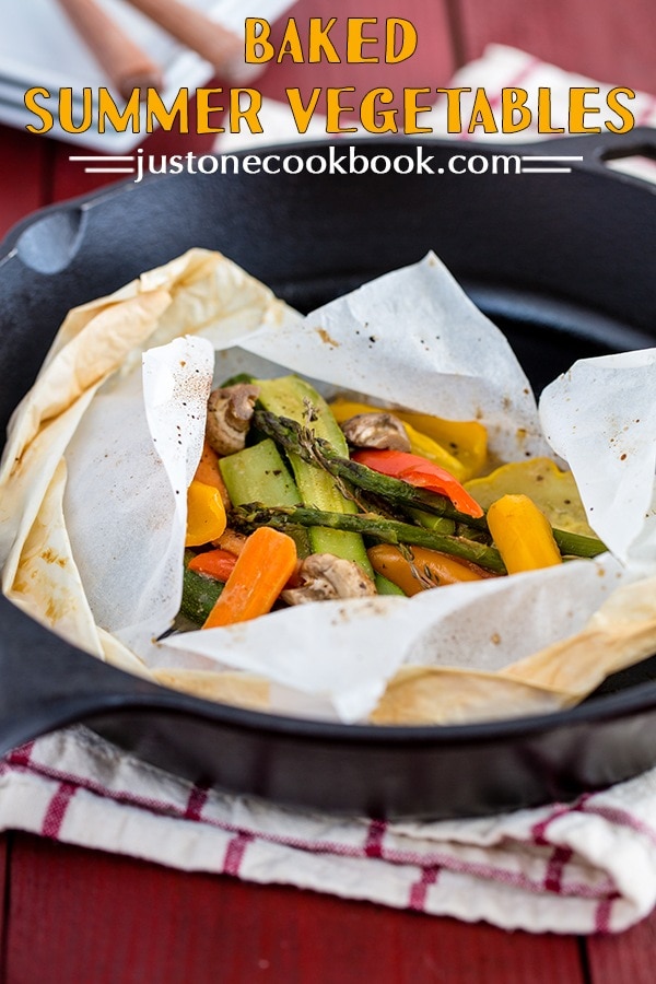 Summer Vegetables Baked in Parchment Paper • Just One Cookbook