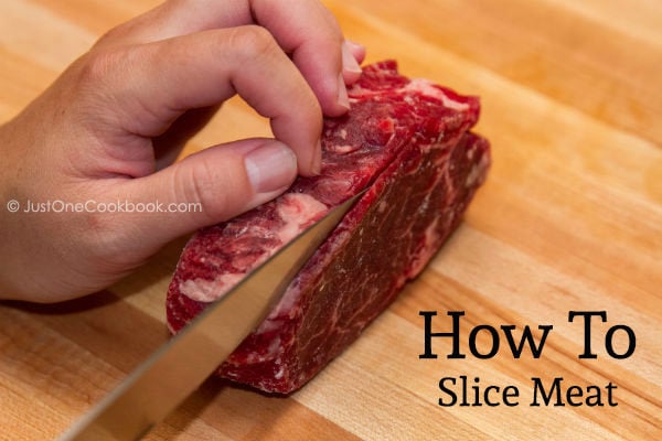 Beef on a cutting board.