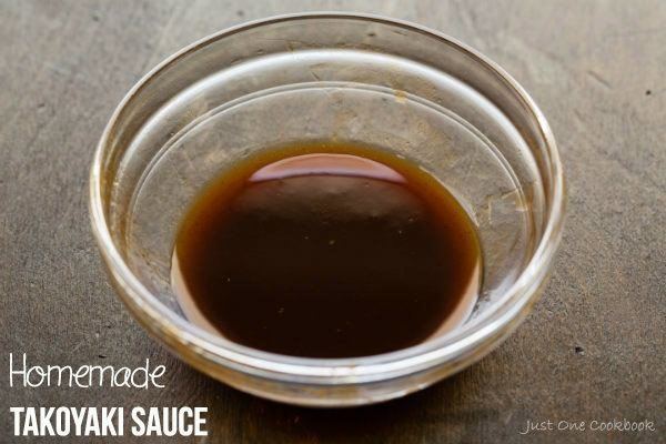 Takoyaki Sauce in a glass bowl.