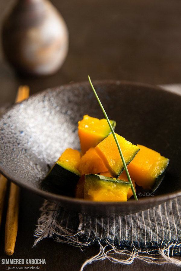 simmered kabocha with Shio Koji in a bowl.