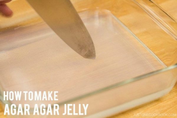 Agar Agar Jelly in glass dish. 