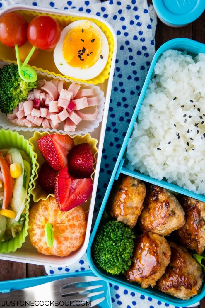 Chicken Meatball Bento | Easy Japanese Recipes at JustOneCookbook.com