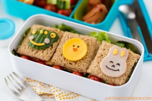 Sandwich Bento on a table.