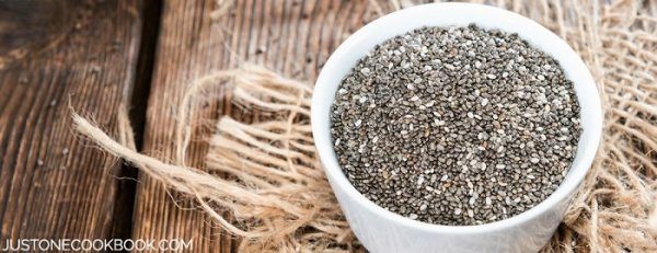 Chia Seeds in a bowl.