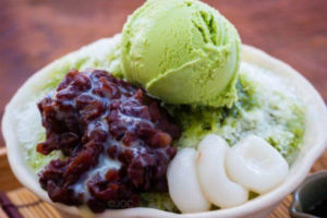 Matcha Shaved Ice Dessert