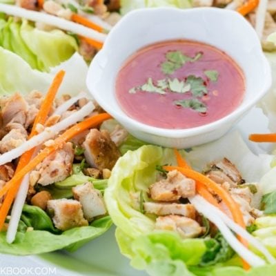Thai Chicken Lettuce Wraps | JustOneCookbook.com