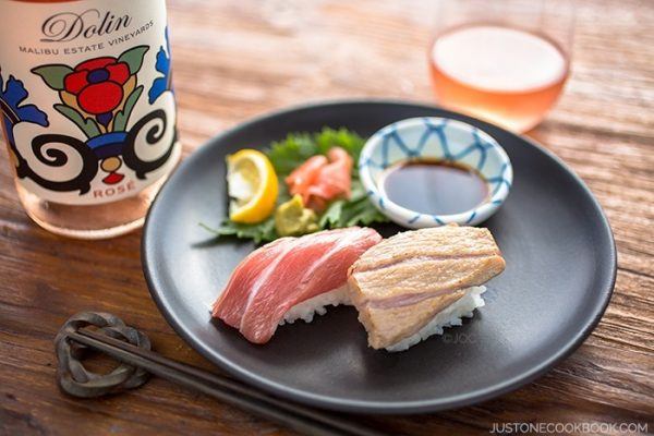 Otoro Sushi on a plate.