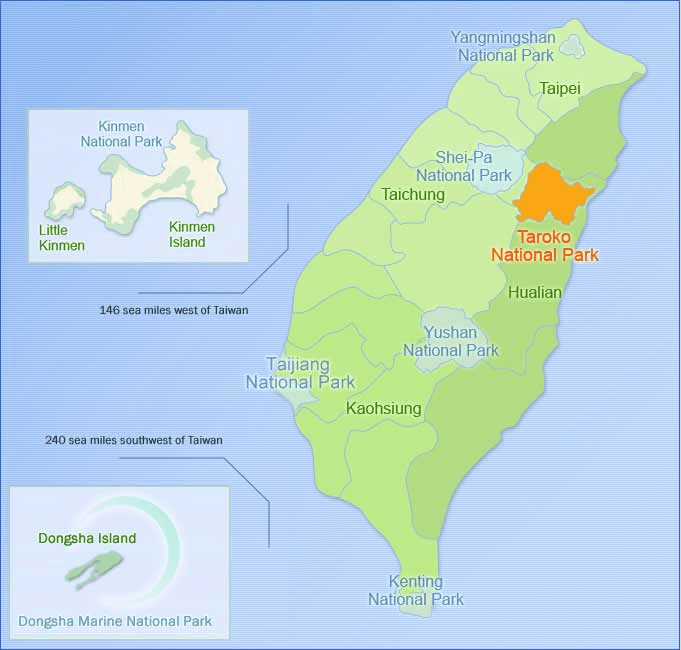 Taroko National Park Map