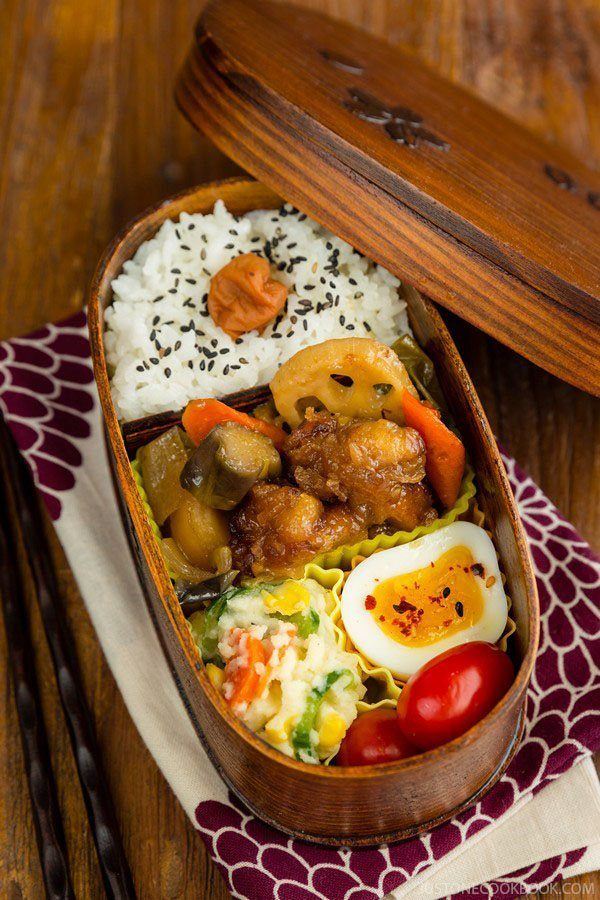 Sweet and Sour Chicken Bento on a table.