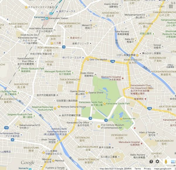 Kanazawa Google Maps