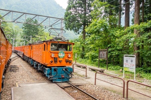 Kurobe Gorge Train Passing